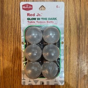 Red Jr. Glow in the Dark Table Tennis Balls